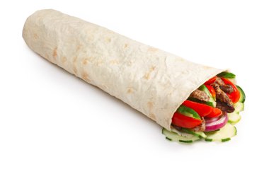 Sığır eti shawarma izole