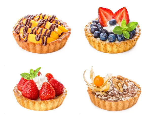 Tart set isolated — Stock Photo, Image