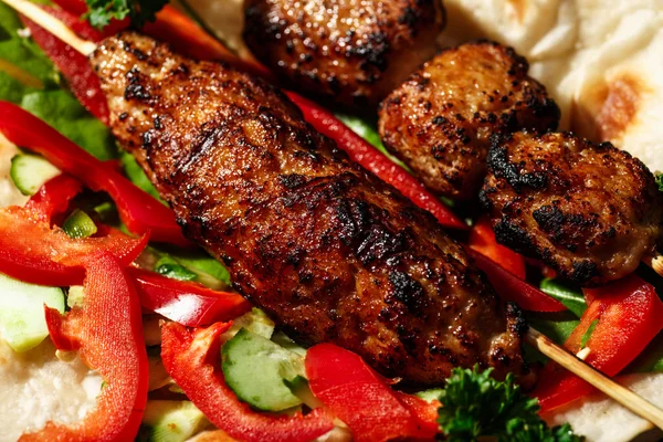 Shish kofte kebab — Stock Photo, Image