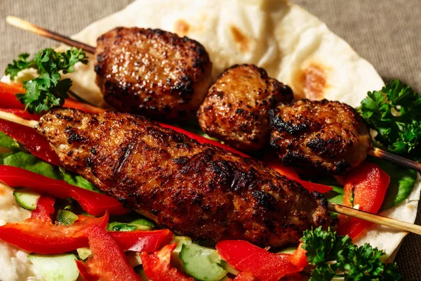 Kebab di Shish kofte — Foto Stock