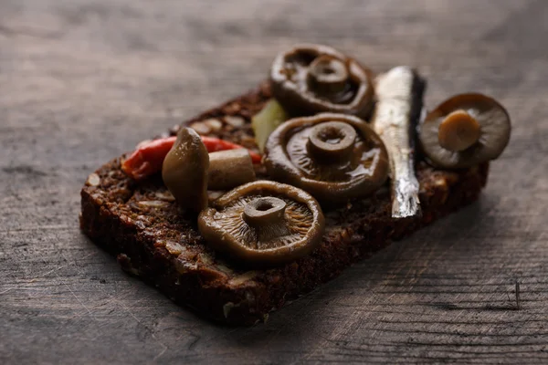 Open sandwich or smorrebrod — Stock Image Open sandwich or smorrebrod Stock Photo