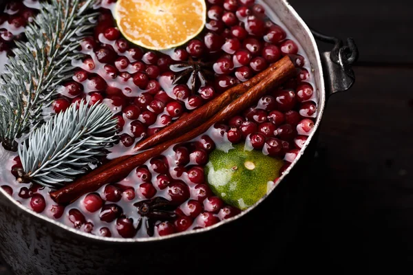 Cranberry Mandarijn glühwein — Stockfoto