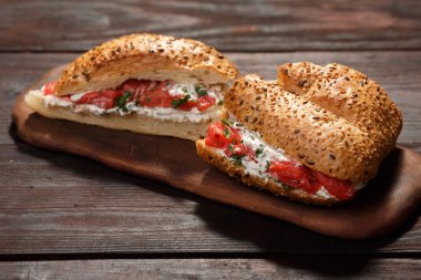 Cheese salmon sandwich