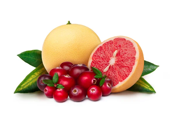 Rosa grapefrukt med tranbär — Stockfoto