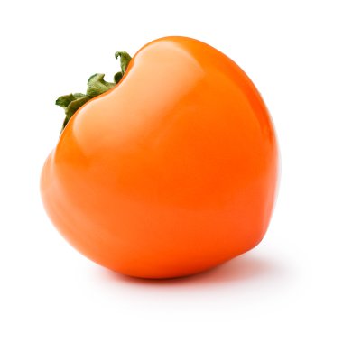 Whole persimmon isolated clipart