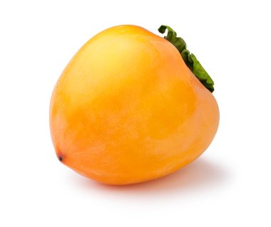 Whole persimmon isolated clipart