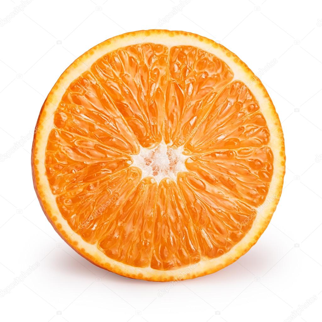 Orange half isolated