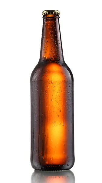 Dunkle Bierflasche — Stockfoto