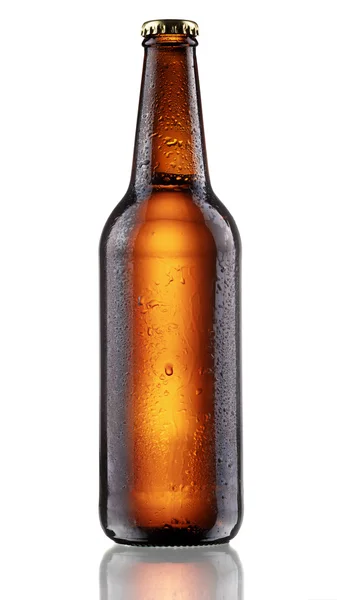 Botella de cerveza oscura — Foto de Stock