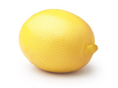 Bütün limon üzerinde beyaz izole