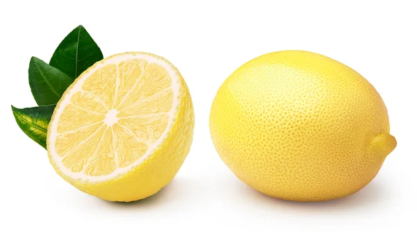 Whole and halved lemons — Stock Photo, Image