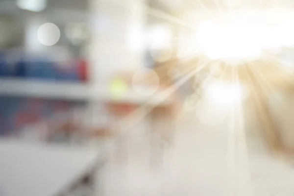 Abstract blurry background of cafeteria with nobody — Stock Photo, Image