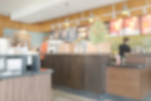 Abstract blurry coffee shop counter background — Stock Photo, Image