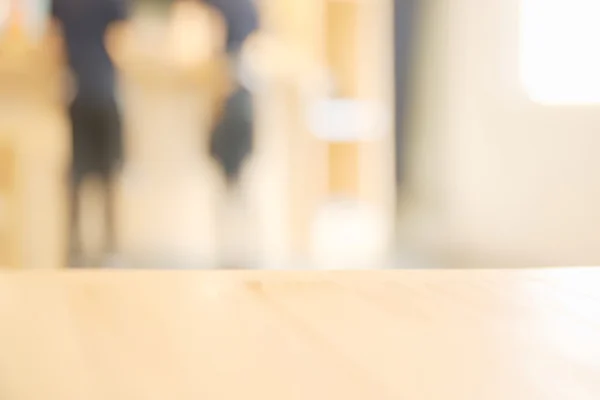 Abstract blurry bright restaurant interior with unrecognizable waitress — Stock Photo, Image