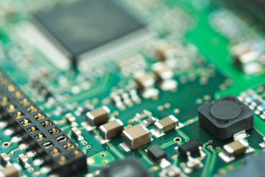Hdd denetleyicisi Pcb arka plan sığ dof closeup soyut