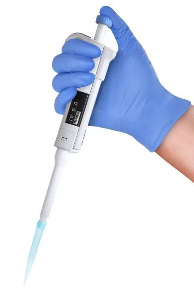 Automatic Pipette White Background — Stock Photo, Image