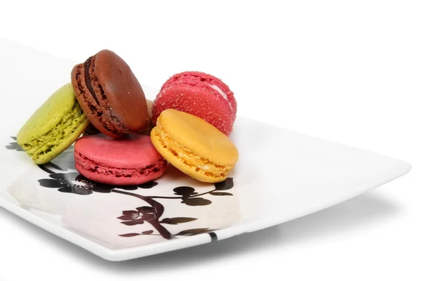 Macaroons on plate — Stock Photo, Image