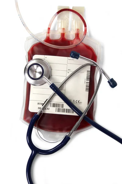 Véres - transzfúzió adományoz — Stock Fotó