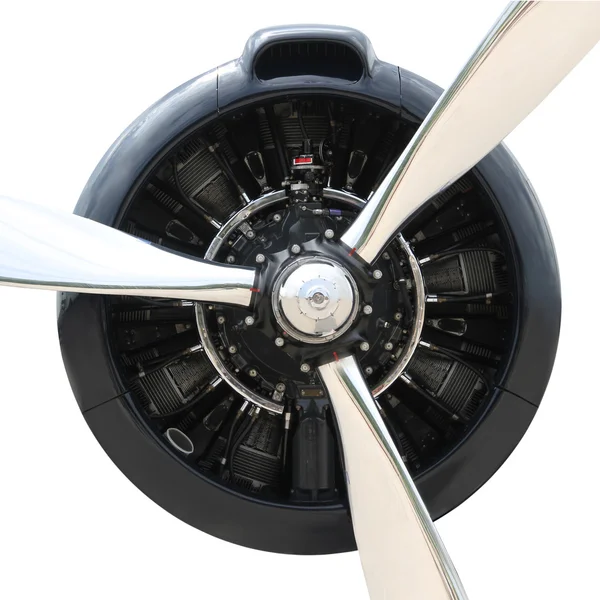 Самолет мотор с Propeller — стоковое фото