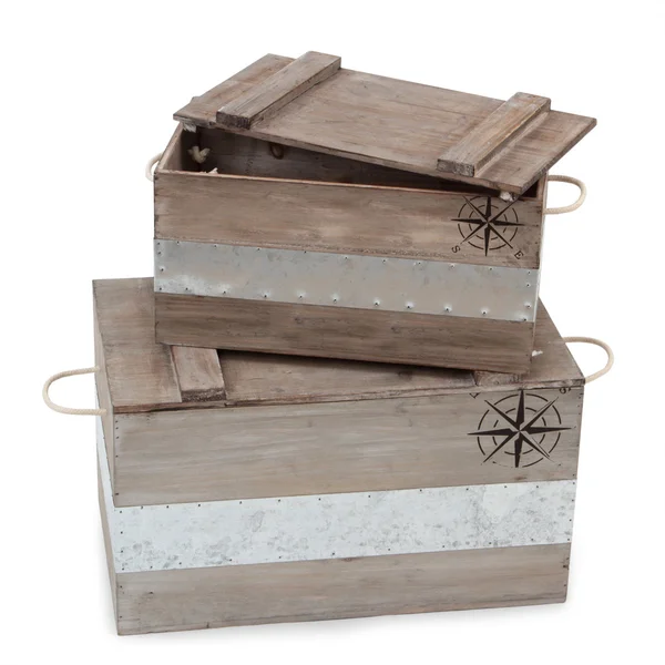 Старий дерев'яний ящик — стокове фото