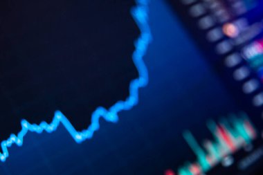 Bitcoin Kriptopara birimi. Döviz, grafik üzerinde Bitcoin para büyüme grafiği