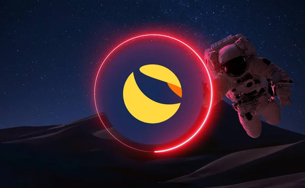 Terra LUNA Kripto Para Birimi. Döviz, grafik üzerinde Bitcoin para büyüme grafiği