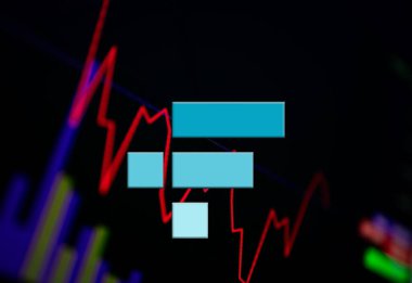 FTX Token FTT Kriptopara birimi. Döviz ve grafiğinde madeni para büyüme tablosu