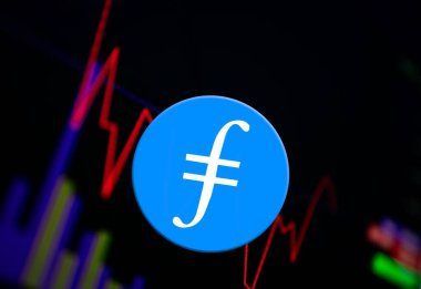 Dosya Para Kripto Para Birimi. Döviz ve grafiğinde madeni para büyüme tablosu