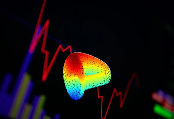 Curve DAO Token CRV Kryptowährung. Münzwachstumsdiagramm an der Börse, Chart — Stockfoto
