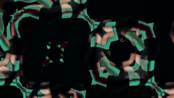 Цикл бесшовные рамки танцуют женщина психоделический художественный фон мерцает с различными цветами — стоковое видео