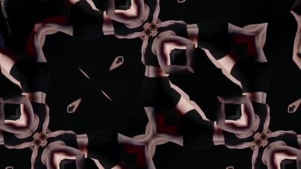 Movements of shapes and patterns, fractal psychedelics, kaleidoscope — Stock Video