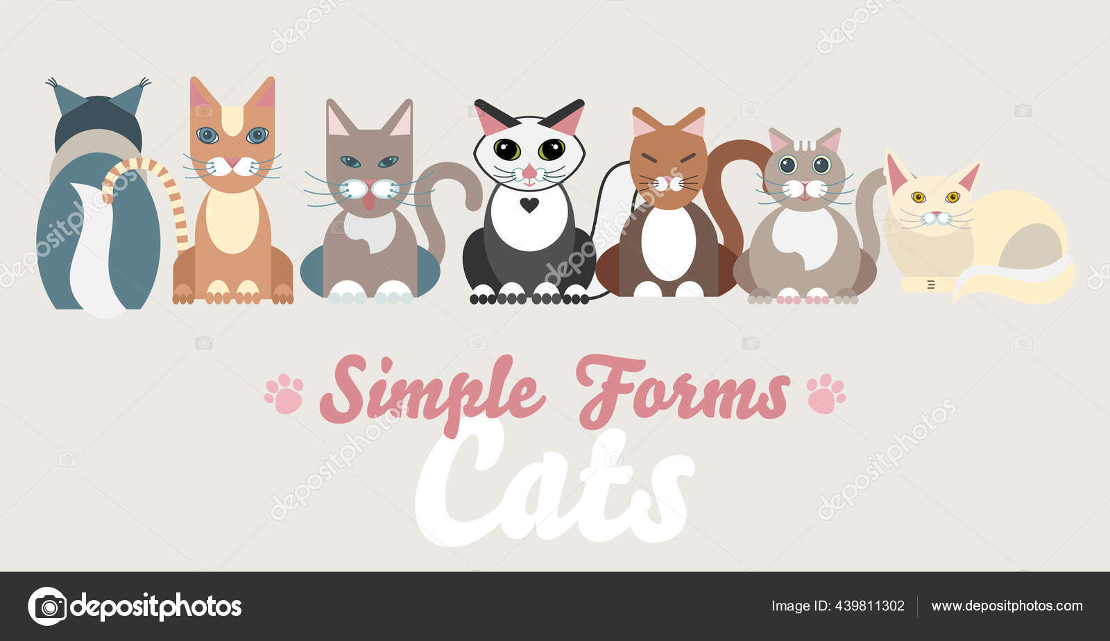 Ensemble Vecteurs Isoles Famille Chats Plats Longue Banniere Illustration Dessin Image Vectorielle Par Smartha C Illustration Ensemble Vecteurs Isoles Famille Chats Plats Longue Banniere Illustration Dessin Image Vectorielle Par Smartha C Illustration