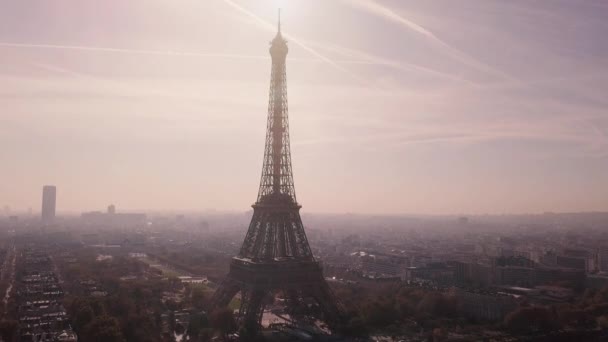 Vista aérea da Torre Eiffel Paris 16 outubro 2018 — Vídeo de Stock