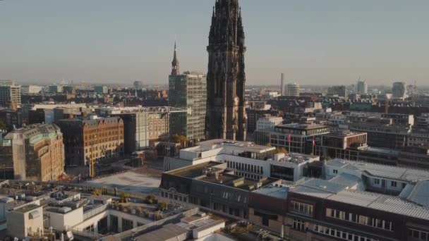 Légi felvétel top view Hamburg 11 Október 2020 — Stock videók