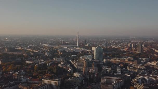 Filmati aerei vista dall'alto di Amburgo 11 ottobre 2020 — Video Stock