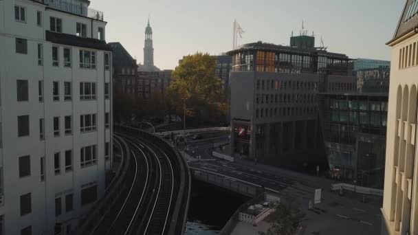 Imagens aéreas vista superior de Hamburgo 11 outubro 2020 — Vídeo de Stock