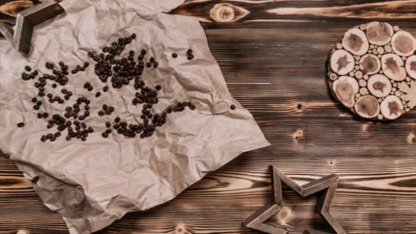 Виготовлення ранкового руху чорної кави — стокове відео