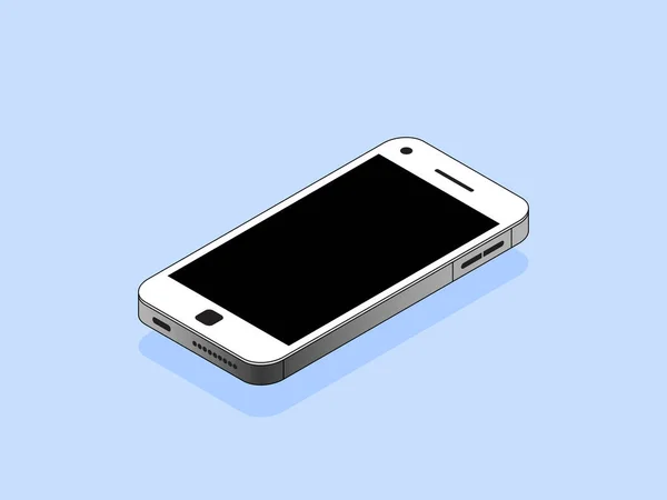 Objemová Ilustrace Smartphonu Vyrobeného Izometrickém Stylu Nejlepší Pro Webové Stránky — Stockový vektor