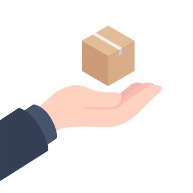 Beyaz arka planda el resmi izole edilmiş. Düz biçimli vektör.