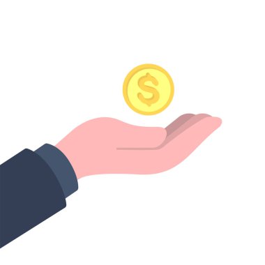 Beyaz arka planda el resmi izole edilmiş. Düz biçimli vektör.