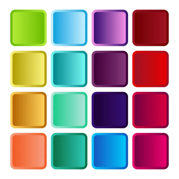 Conjunto Iconos Botón Multicolor Estilo Plano Ilustración Aislada Vectorial Fácil Ilustración De Stock