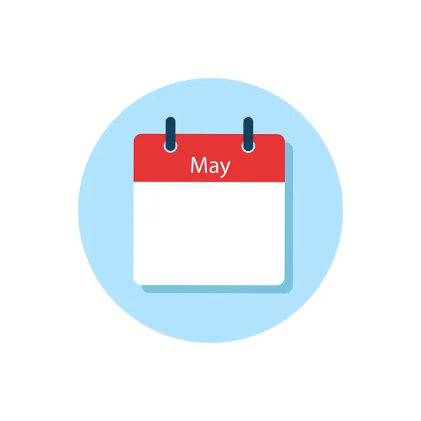 White Daily Calendar Icon May Flat Design Style Easy Edit Vectores De Stock Sin Royalties Gratis