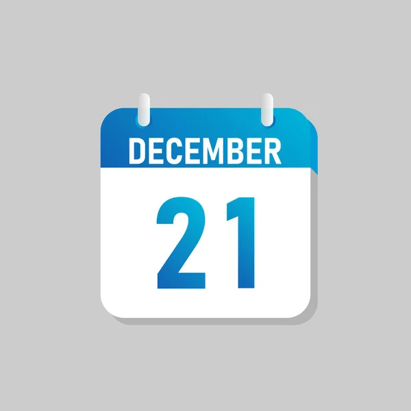 Calendário Diário Branco Ícone Dezembro Estilo Flat Design Fácil Editar — Vetor de Stock