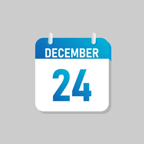 Calendário Diário Branco Ícone Dezembro Estilo Flat Design Fácil Editar — Vetor de Stock