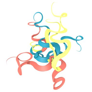 3D soyut eğri şekiller