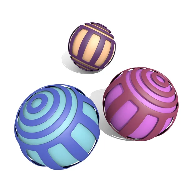 3d 的孤立的球体 — 图库照片
