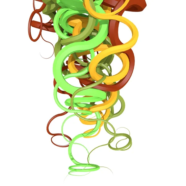 Трехмерные абстрактные кривые — стоковое фото