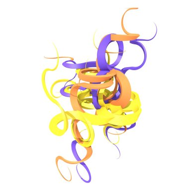 3D soyut eğri şekiller