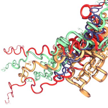 3D soyut eğri şekiller