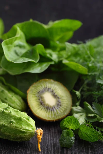 Green vegetables for smoothies — Stock Photo, Image